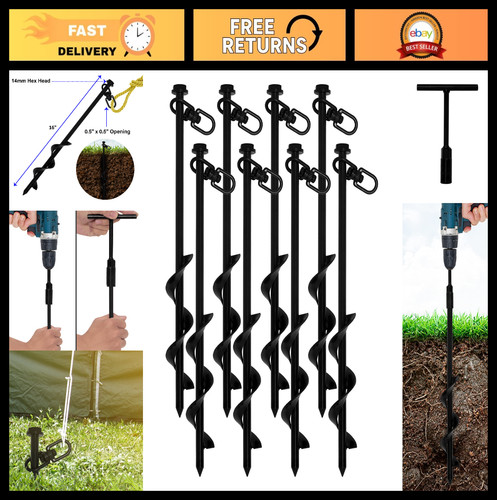 Heavy duty ground anchors - 16",
