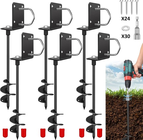 Heavy duty ground anchor - ground,