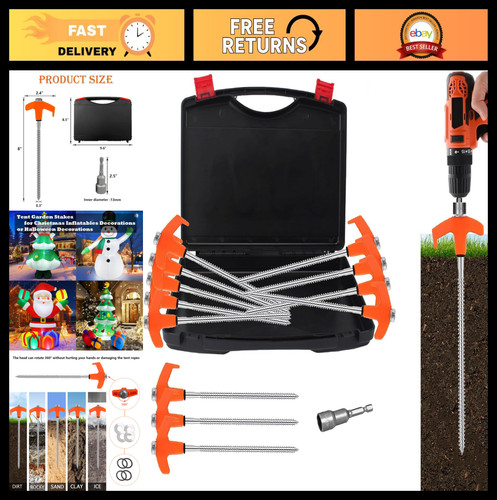 Heavy duty tent stakes - 8",