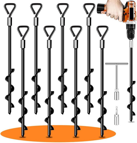 Ground anchors screw tent - ground, in